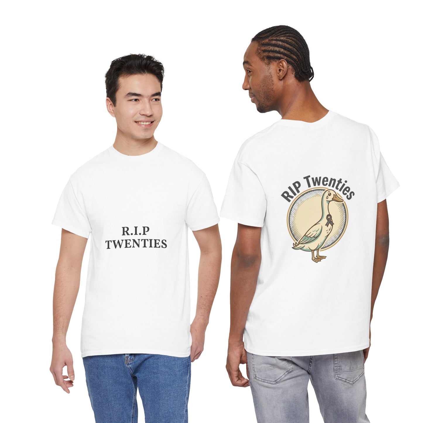 T-Shirt — "R.I.P. Twenties" Vintage Duck Graphic