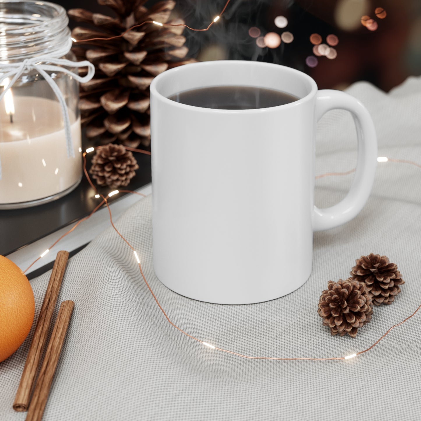 Coffee Mug — Life Happens, Coffee Helps (Cute Goose Design)
