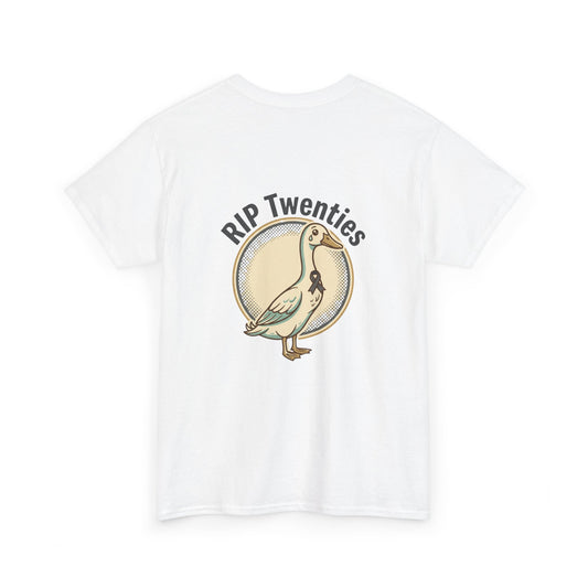 T-Shirt — "R.I.P. Twenties" Vintage Duck Graphic