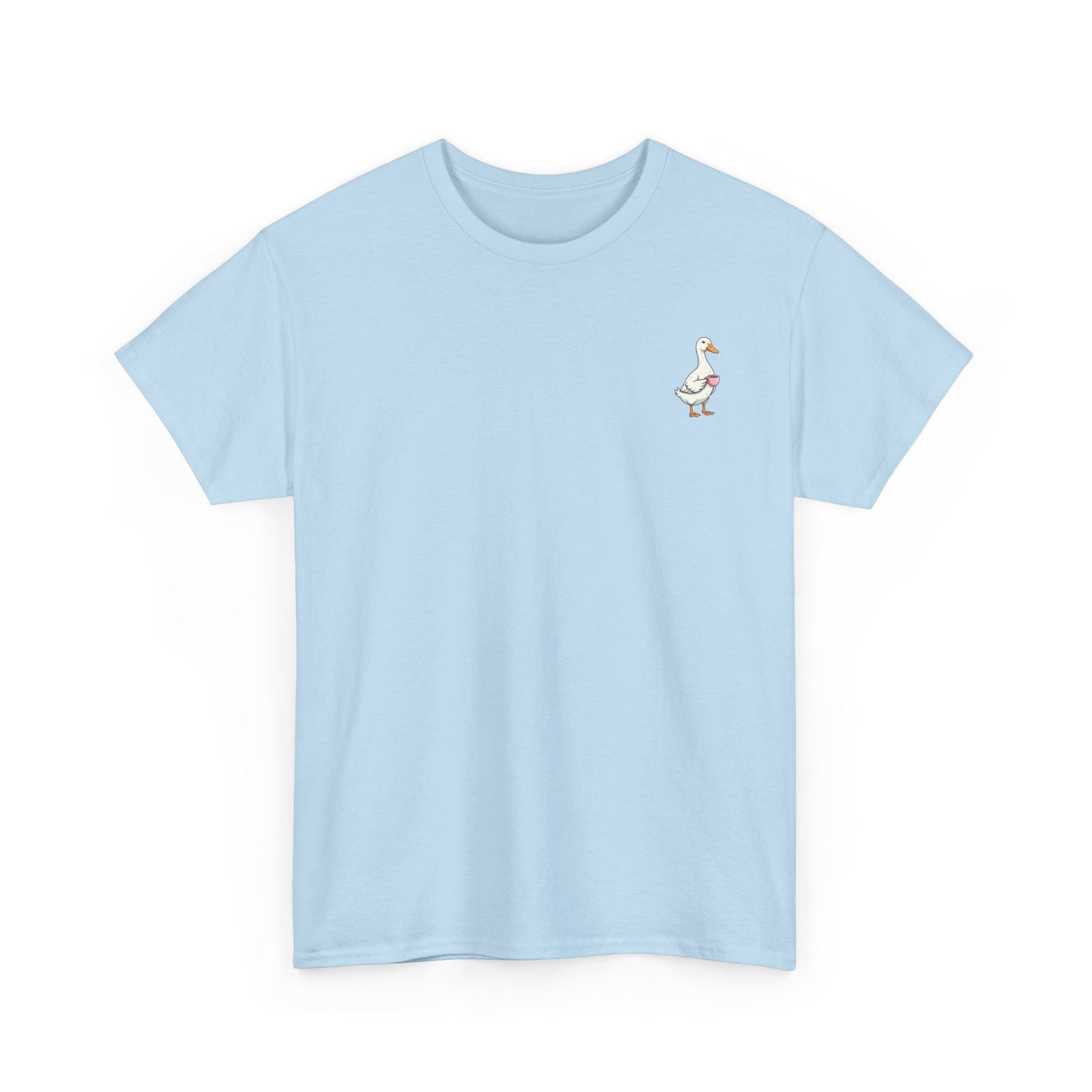 Coffee Duck T-Shirt — "Life Happens. Coffee Helps." Graphic Tee