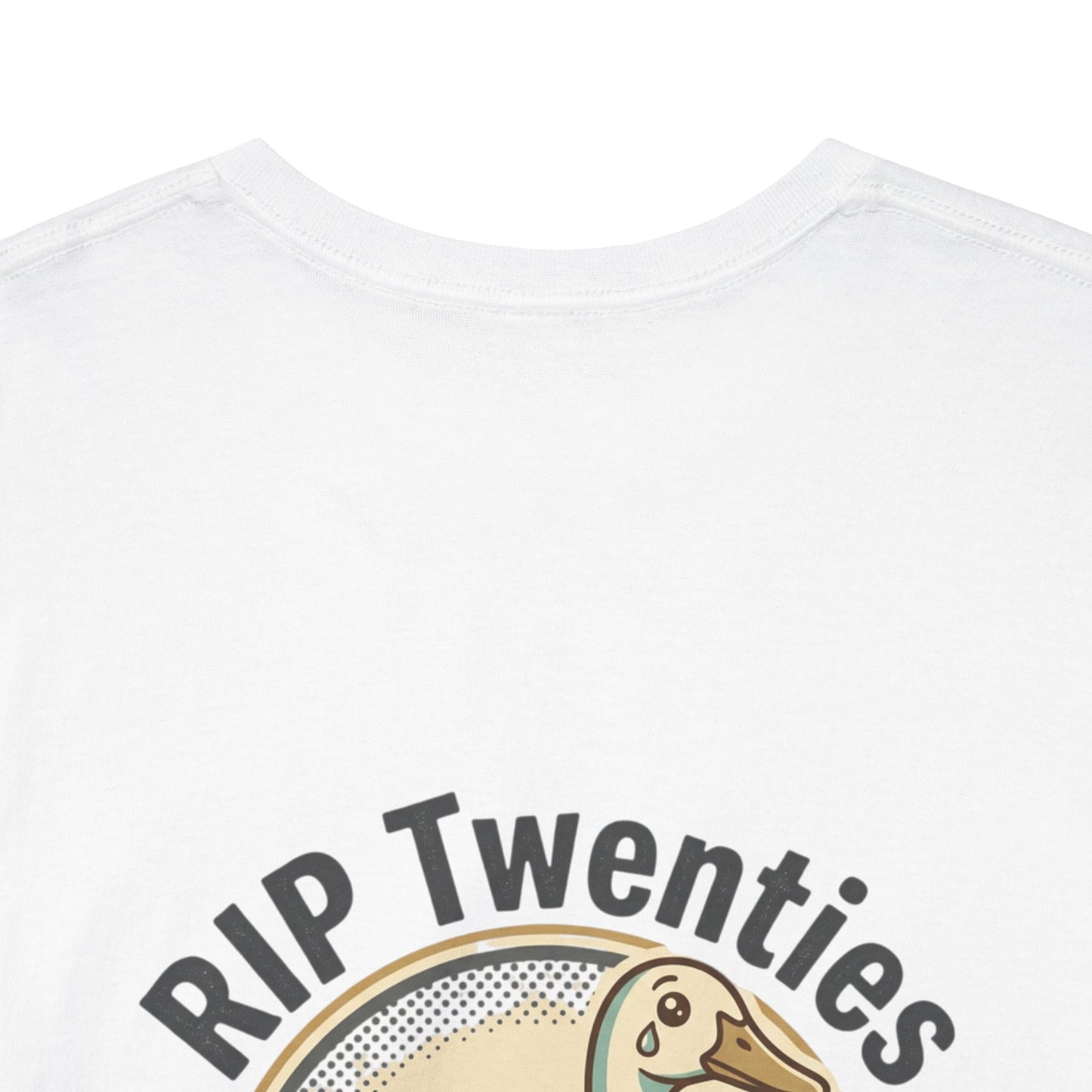 T-Shirt — "R.I.P. Twenties" Vintage Duck Graphic