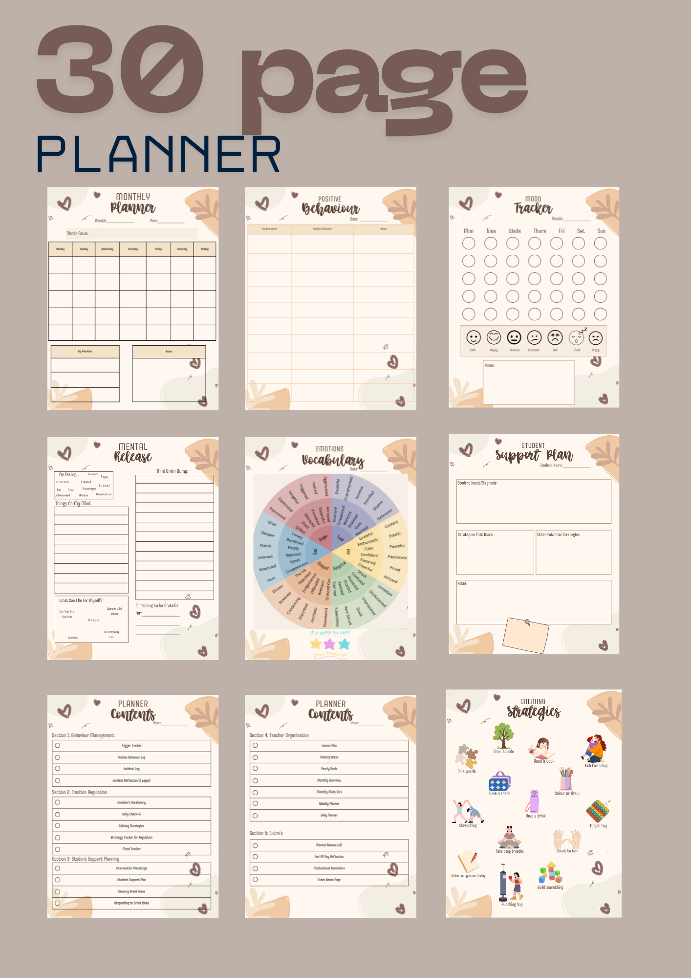 SEMH Teacher Planner | Behavior Tracker, Emotional Regulation, Special Education (Digital Download)