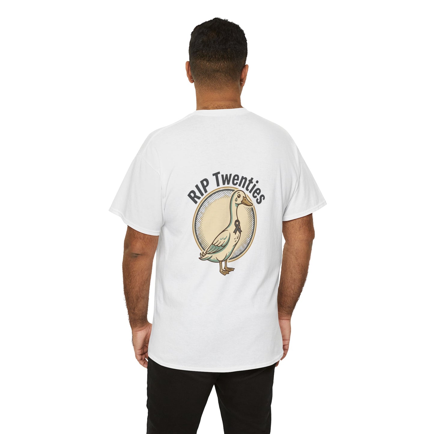 T-Shirt — "R.I.P. Twenties" Vintage Duck Graphic
