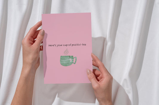 Cup of Positivi-Tea Poster, Humorous Tea Lover Gift (Digital Download)