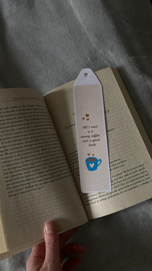 Coffee and Books Bookmark | Gift for Book Lover (Digital Download)