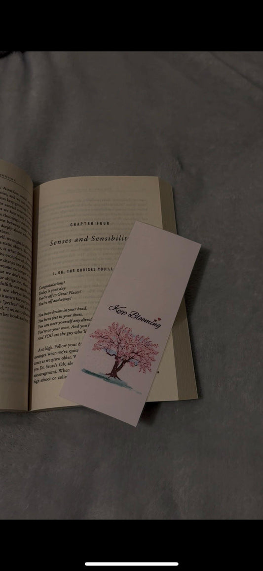 Keep Blooming Blossom Tree Bookmark (Digital Print)