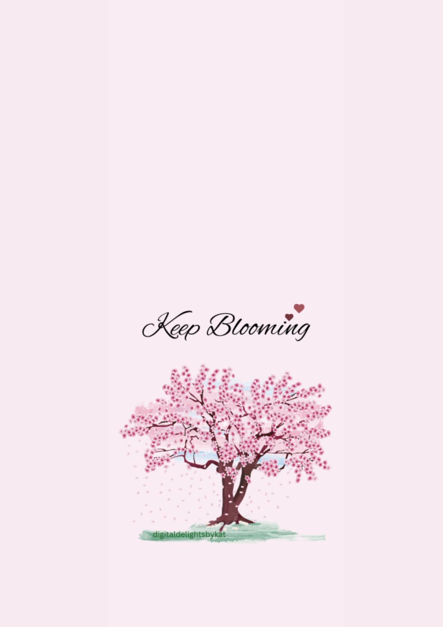 Keep Blooming Poster: Blossom Tree Wall Art (Digital Download)
