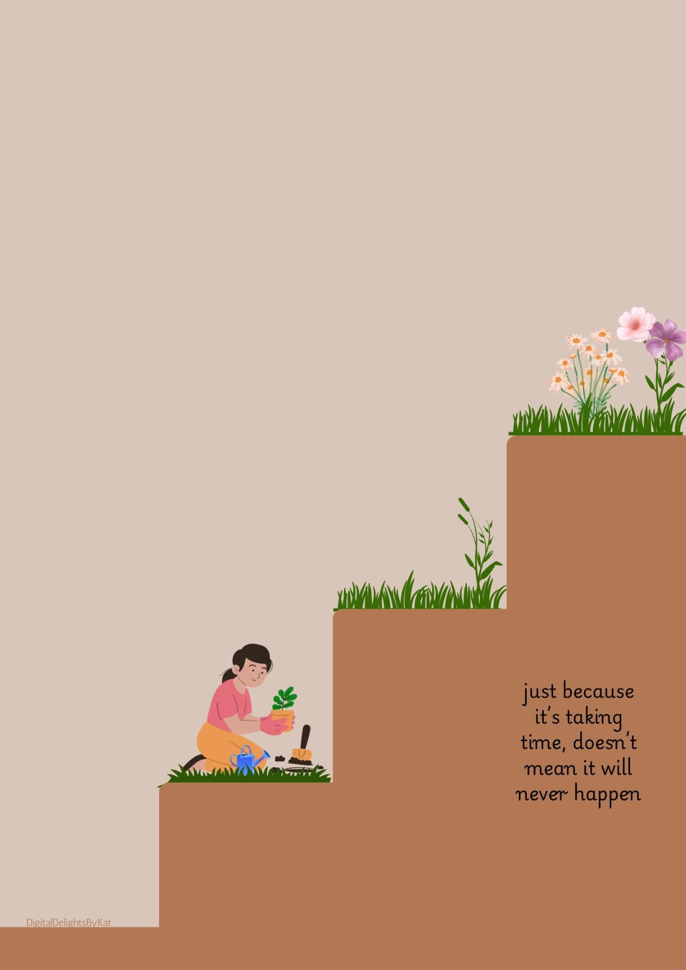 Growth Mindset Poster: Positive Affirmation, Therapy Decor (Digital Download A2, A4, A5 Sizes)