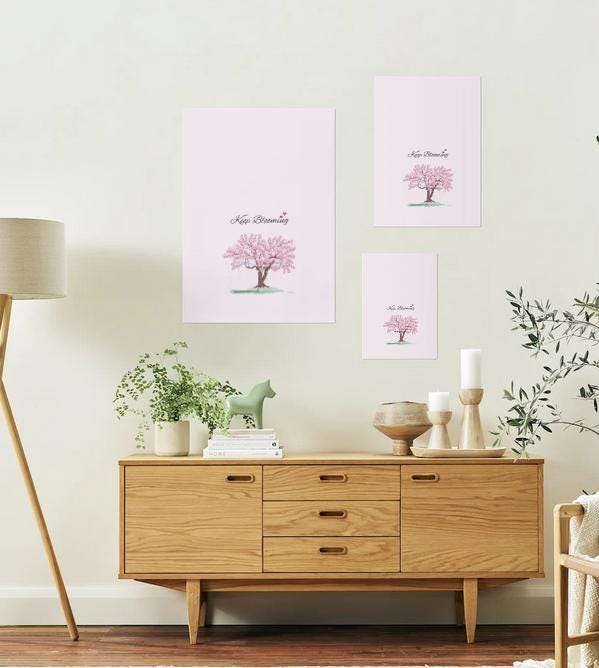 Keep Blooming Poster: Blossom Tree Wall Art (Digital Download)