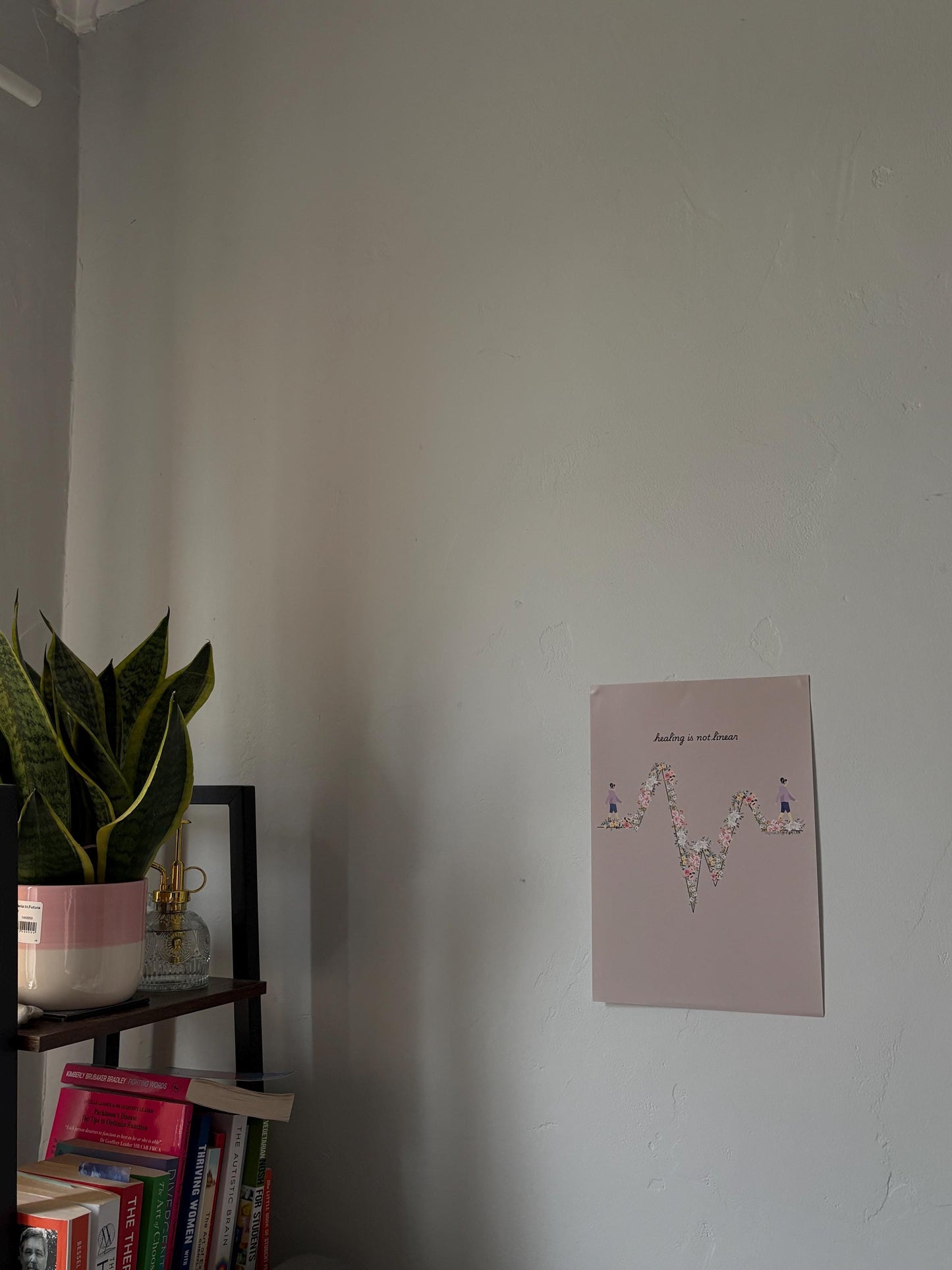 Healing is Not Linear Floral Art Print | Therapy Office Decor (Digital Download)