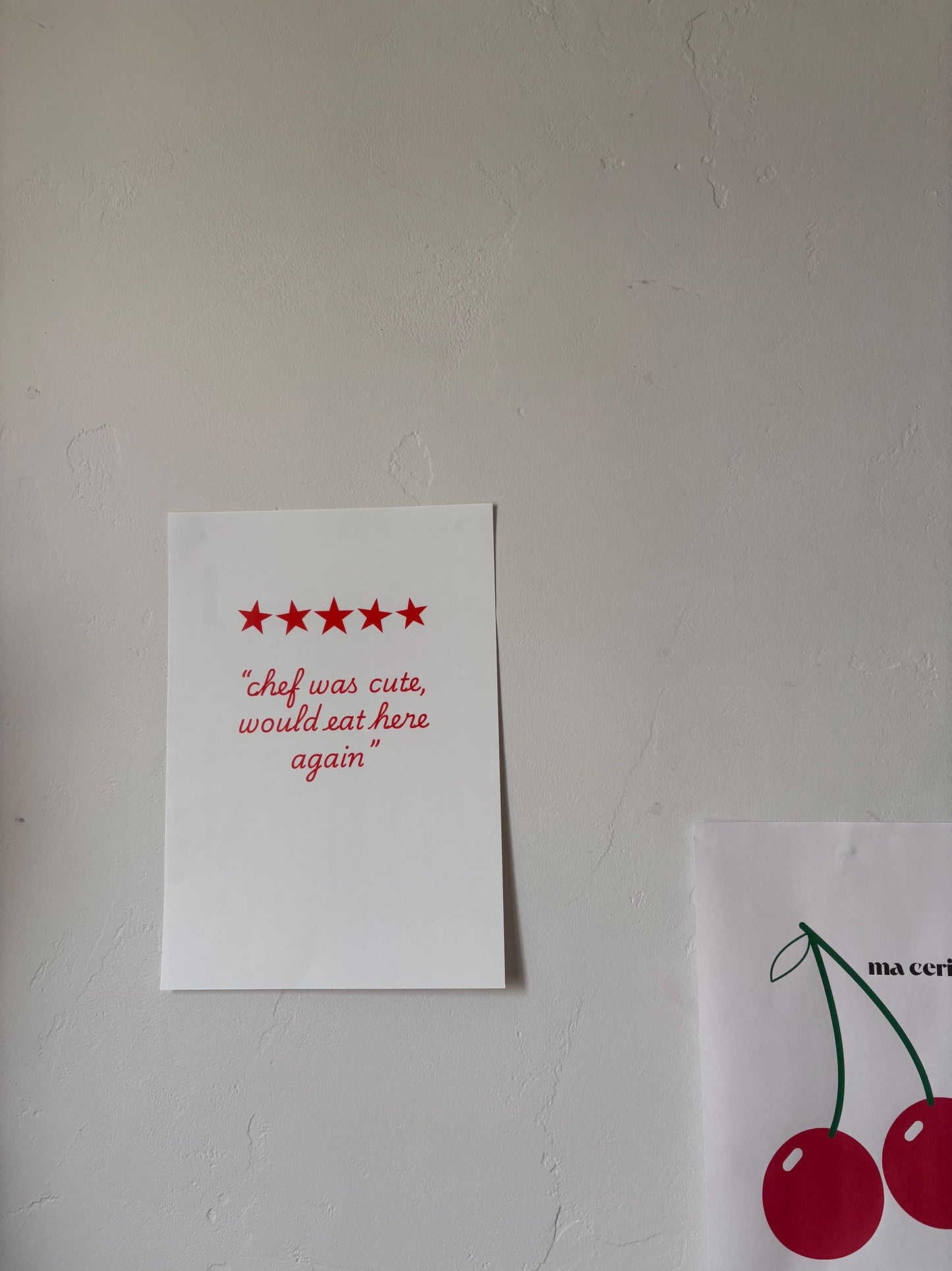 Funny Restaurant Review Poster, Kitchen Decor (Digital Download)