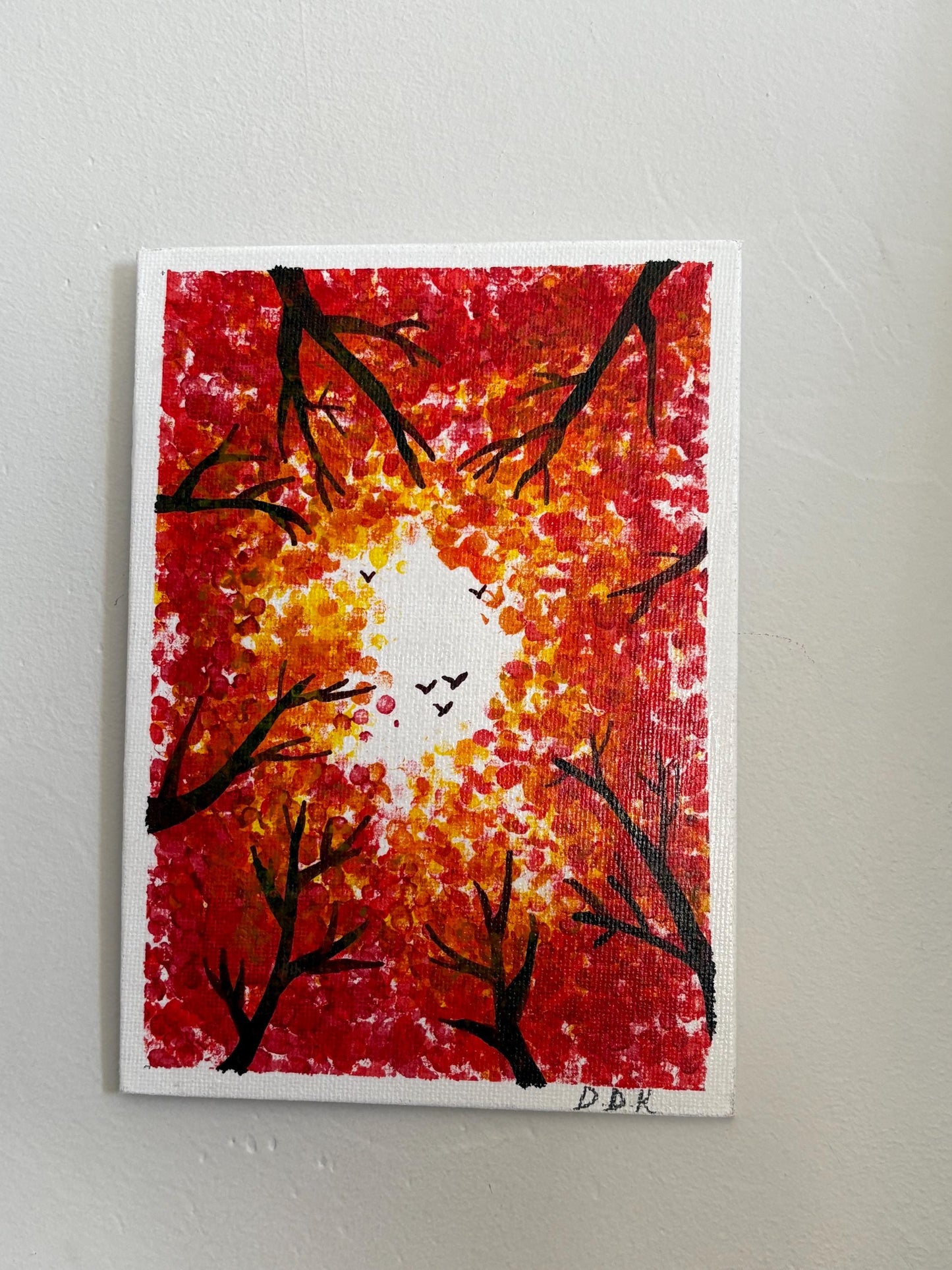 Autumn leaves A5 acrylic print