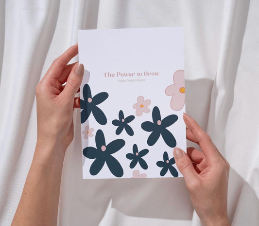 Power to Grow Floral Poster
