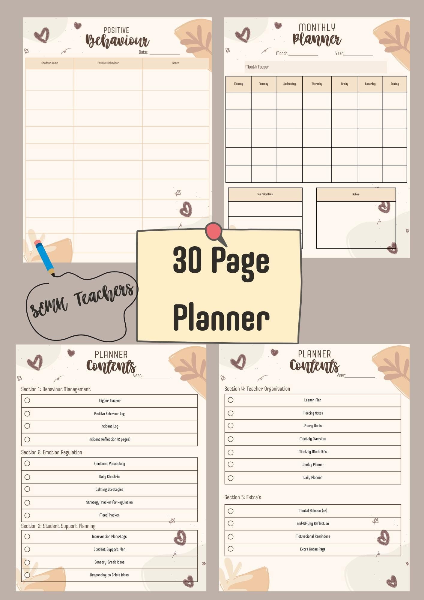 SEMH Teacher Planner | Behavior Tracker, Emotional Regulation, Special Education (Digital Download)